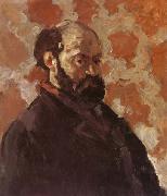 Self-Portrait on Rose Background Paul Cezanne